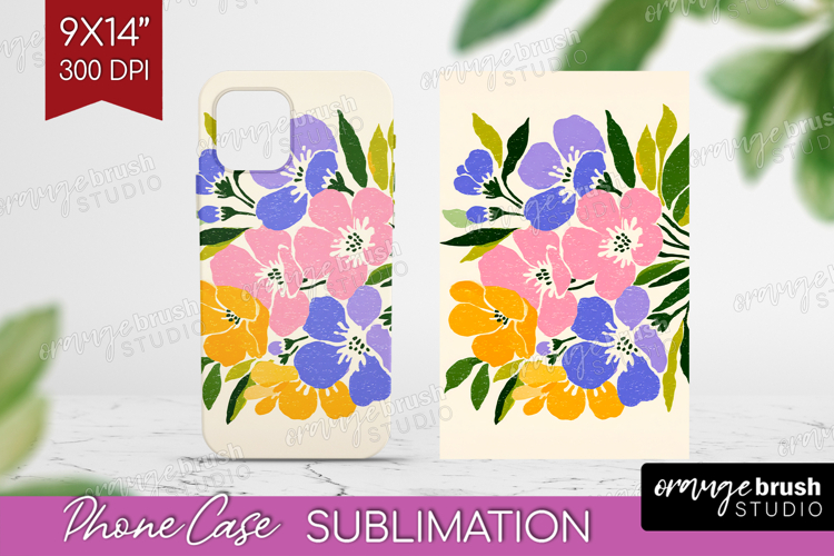 Forget Me Not Modern Floral Phone Case PNG Sping Flower Case