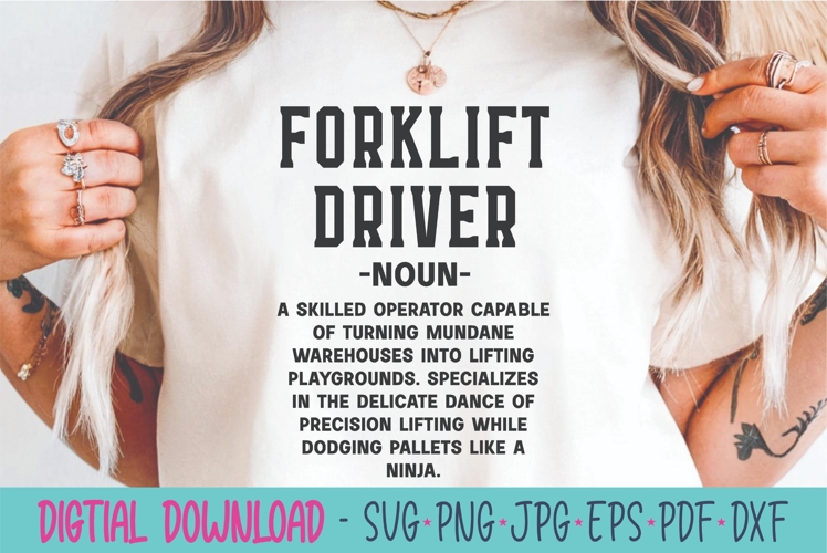 Forklift Driver Definition SVG - Forklift SVG