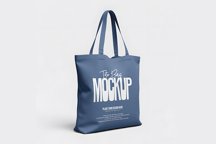 Minimalist Fabric Tote Bag Mockup example image 1