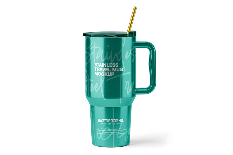 Stainless Steel Travel Mug Mockup