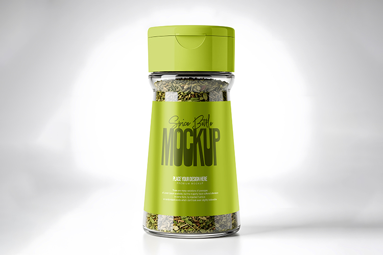 Glass Spice Bottle Mockup