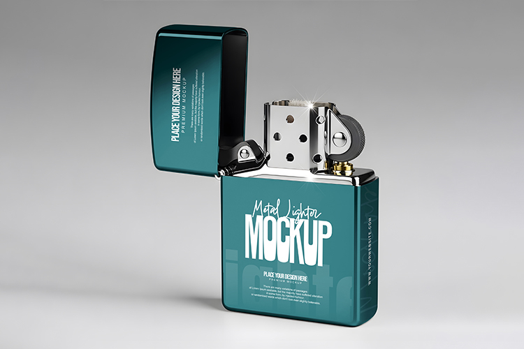 Metal Lighter Mockup