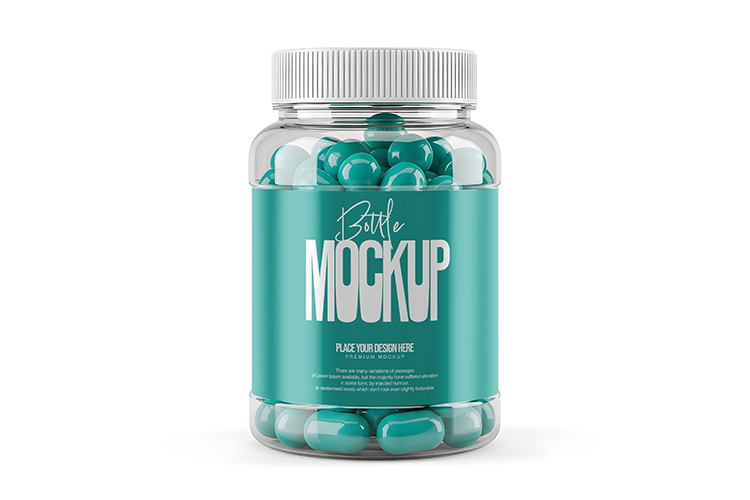 Supplement Pill Bottle Mockup