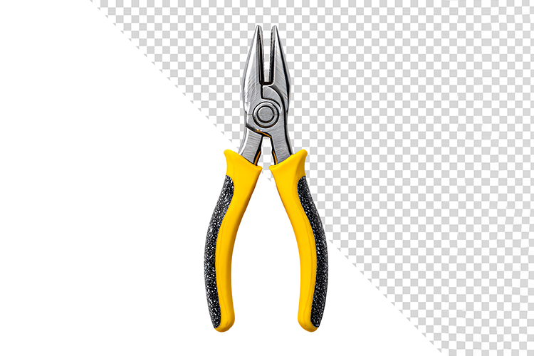 Realistic Yellow and Black Handle Pliers Tool