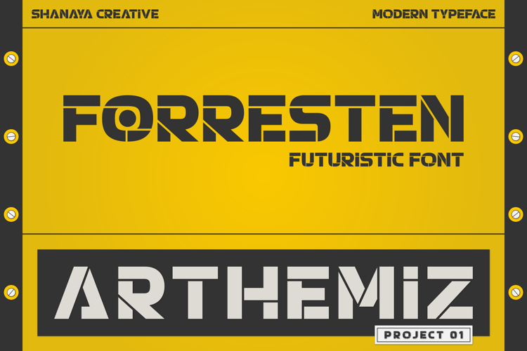 Forresten Futuristic Display Font