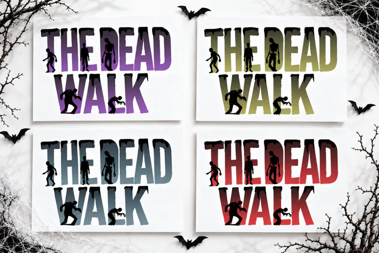 The Dead Walk- Zombie Halloween Color Font