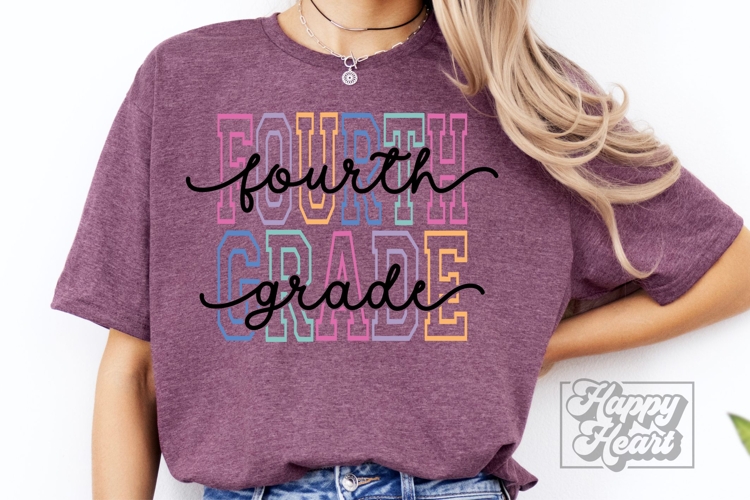 4th Grade SVG - Retro Back School - Hello Fourth Grade PNG