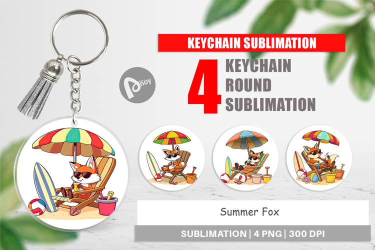 Keychain Summer Fox