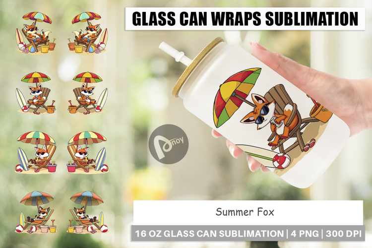 Glass Can Summer Fox