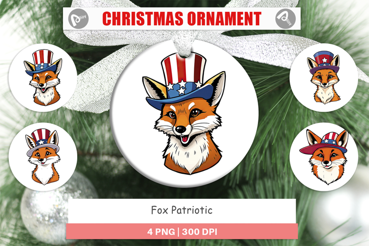 Ornament Fox Patriotic