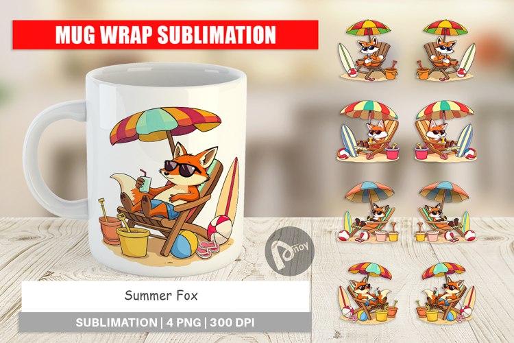 Mug Wrap Summer Fox