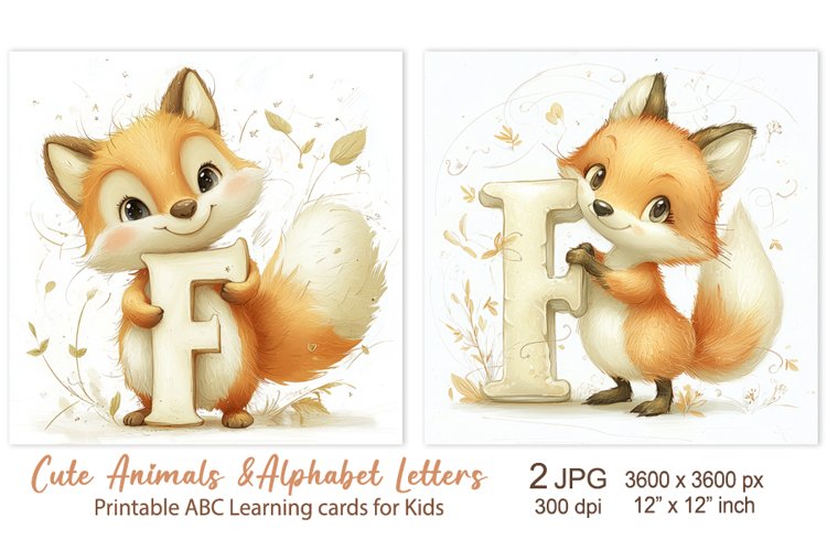 Cute Watercolor Fox Clipart Image 3