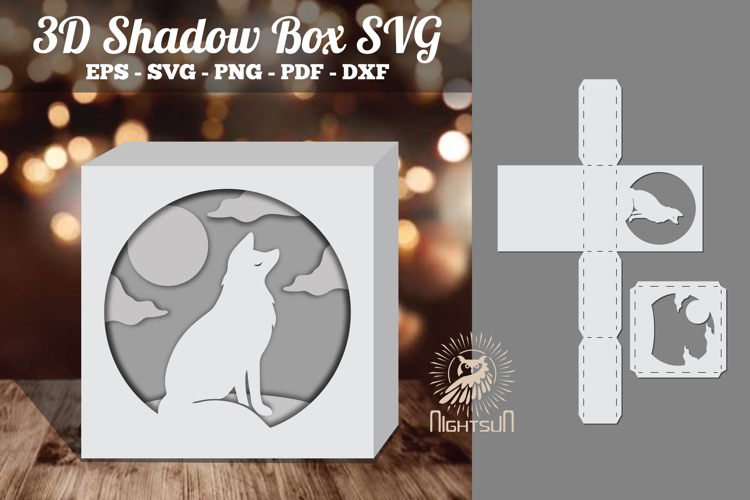 Fox 3D Papercut Shadow Box SVG