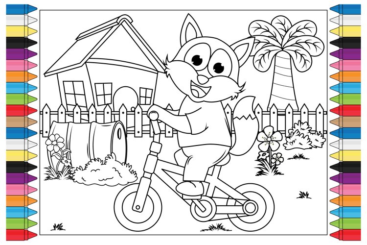 coloring animal cartoon for kids