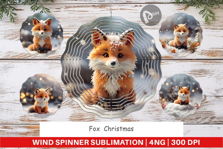Wind Spinner Fox Christmas