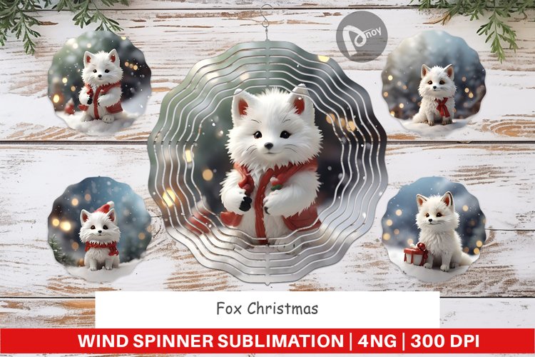 Wind Spinner Fox Christmas