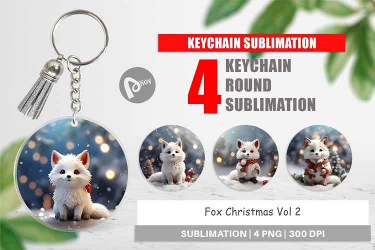 Keychain Fox Christmas
