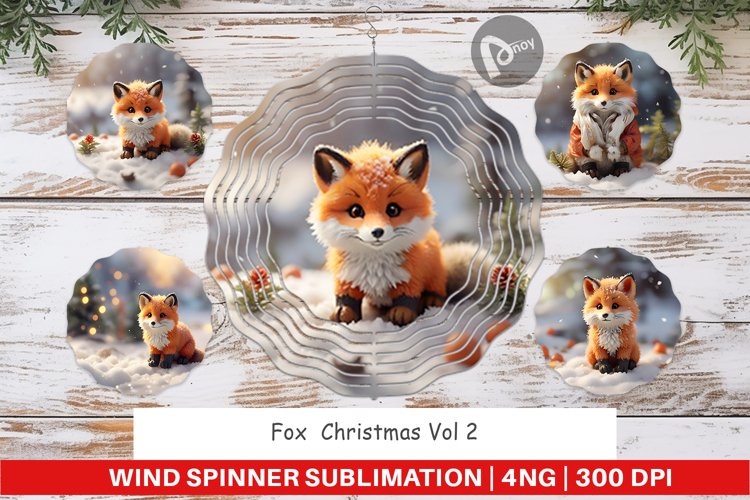 Wind Spinner Fox Christmas