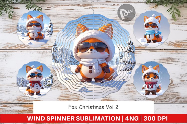 Wind Spinner Fox Christmas