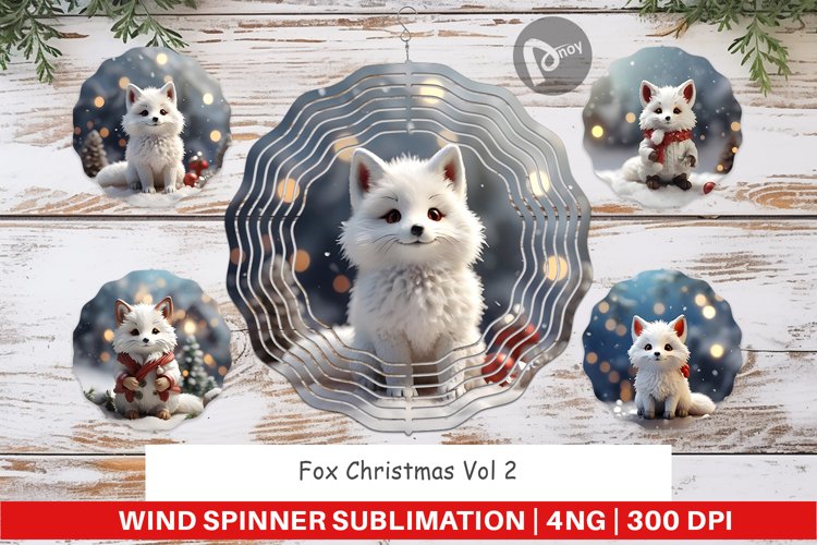 Wind Spinner Fox Christmas