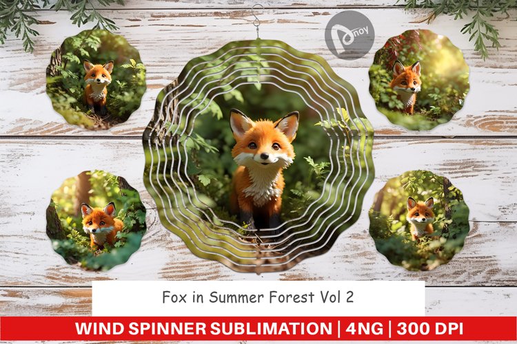 Wind Spinner Fox in Summer Forest