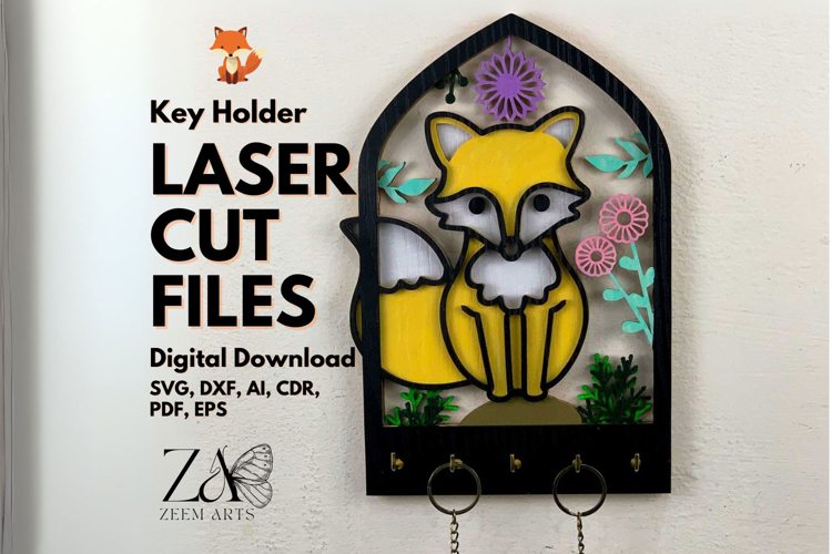 Fox Arch Key Holder Laser Cut Files