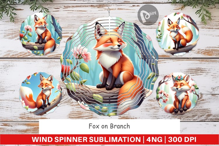 Wind Spinner Fox on Branch
