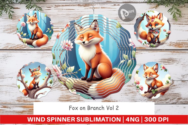 Wind Spinner Fox on Branch