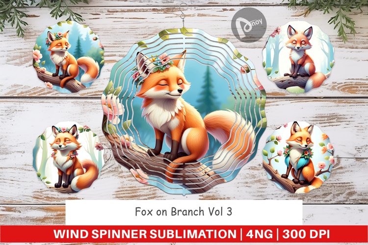 Wind Spinner Fox on Branch