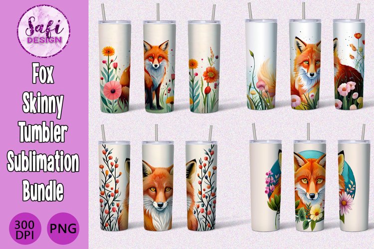 Fox Skinny Tumbler Sublimation Bundle