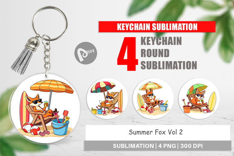 Keychain Summer Fox