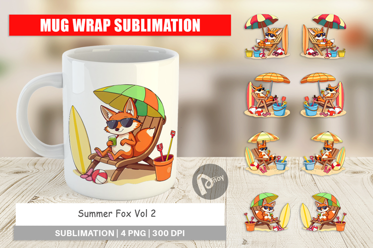 Mug Wrap Summer Fox