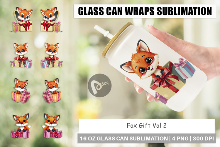 Glass Can Fox Gift