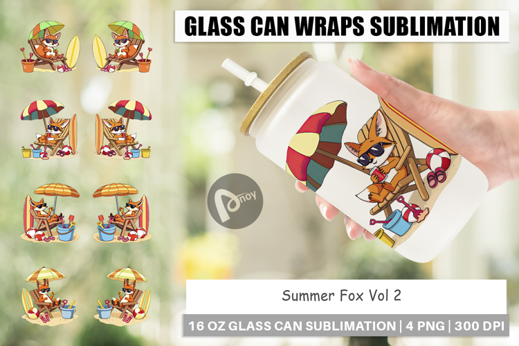 Glass Can Summer Fox