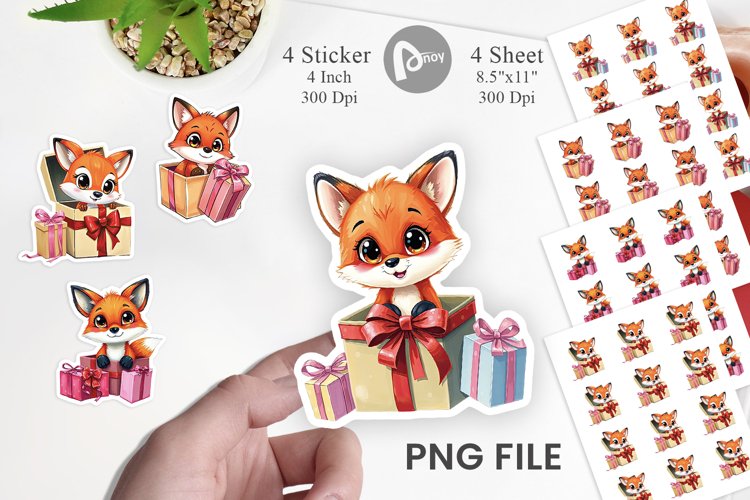 Fox Sticker Gift