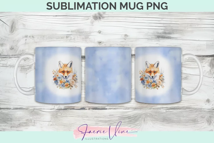 Fox Watercolor Mug Sublimation