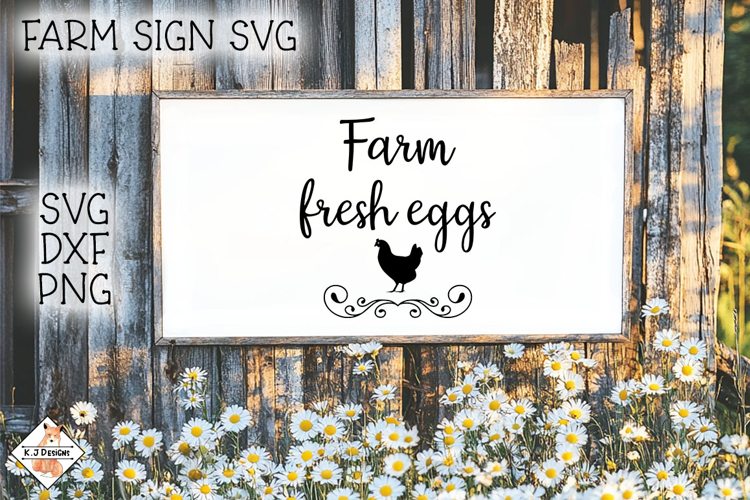 Farm Fresh Eggs SVG | Farmhouse Designs