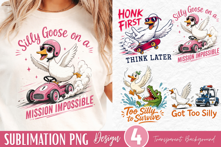 silly goose on a mission impossible, funny goose quote PNG
