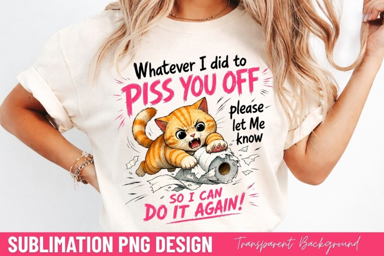 whatever i did to piss you off, funny cat quote PNG, sarcast