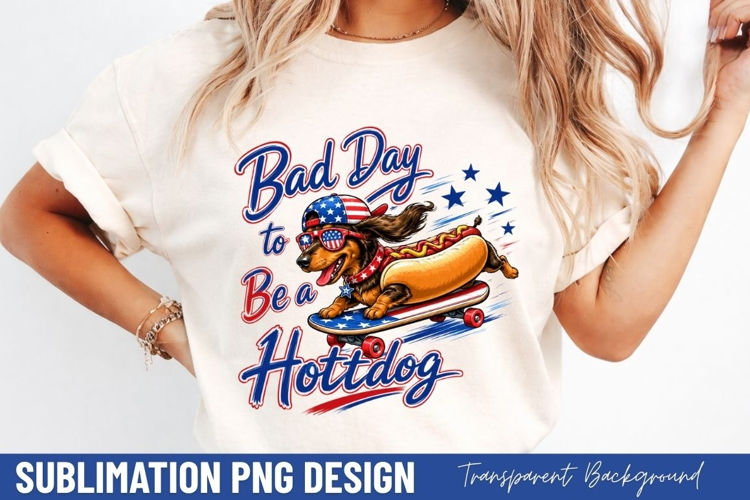 bad day to be a hotdog, funny dachshund shirt design
