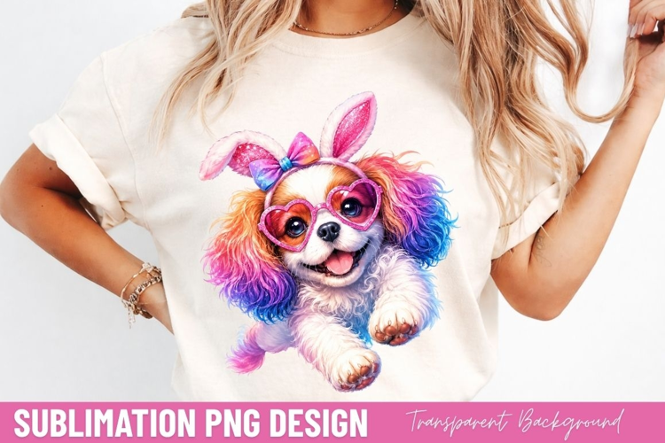 cute bunny PNG, rabbit with glasses shirt design, coquette