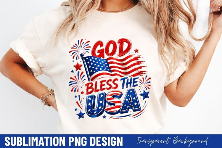god bless the USA PNG, american flag shirt design, 4th of j