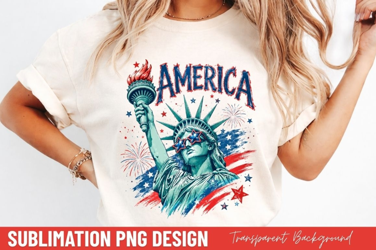 statue of liberty PNG, america patriotic shirt design, 4th