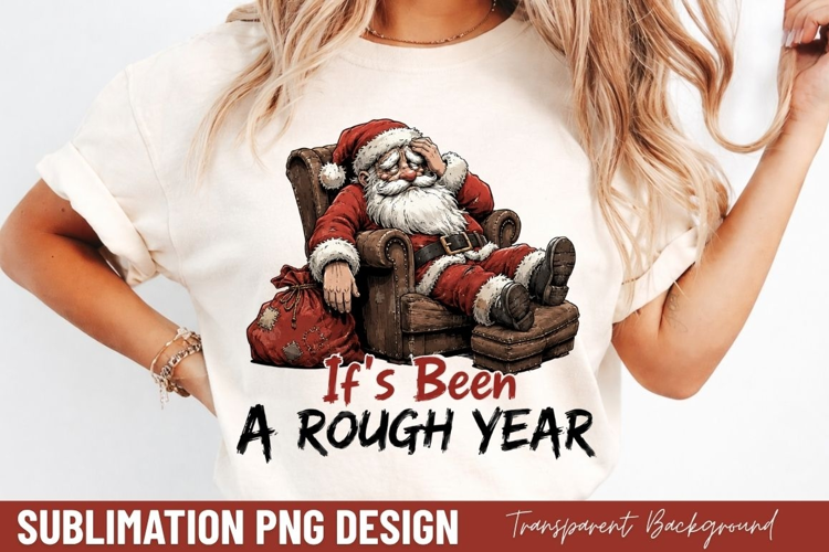 its been a rough year, funny santa claus PNG, santa relaxing