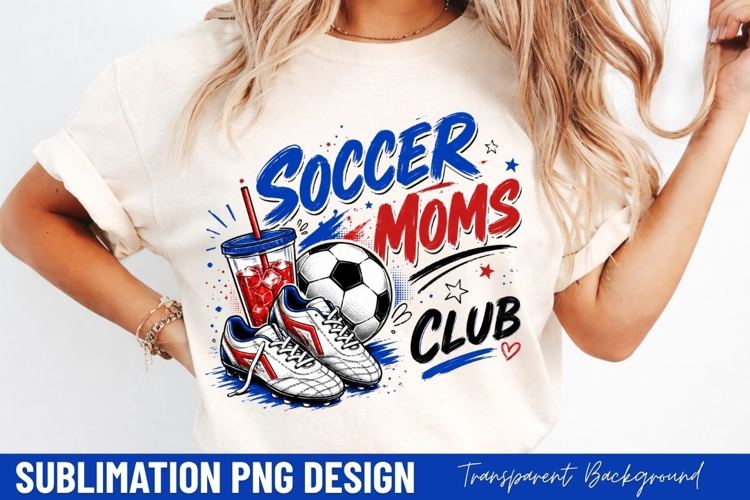 soccer moms club PNG, soccer mom shirt design, sports mom