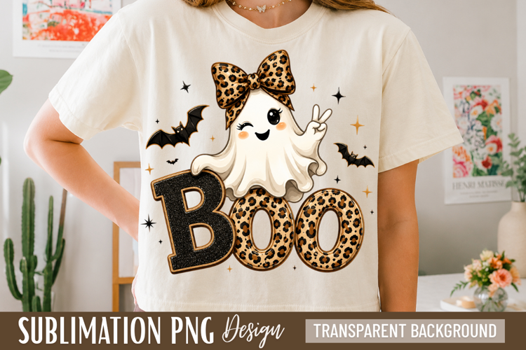 ghost boo png, halloween ghost png, boo png, leopard ghost