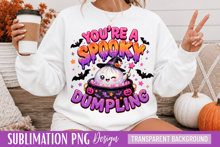 spooky dumpling png, halloween dumpling, cute halloween png