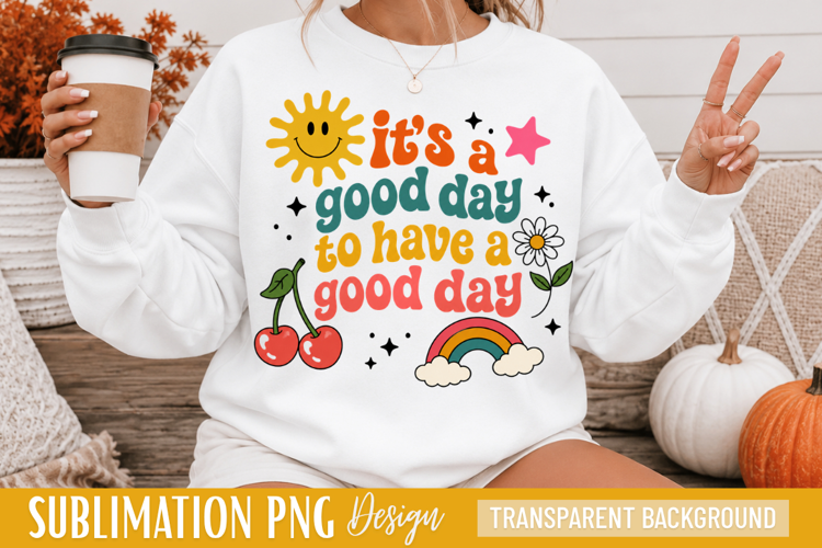 good day png, positive quote png, retro smiley png, happy