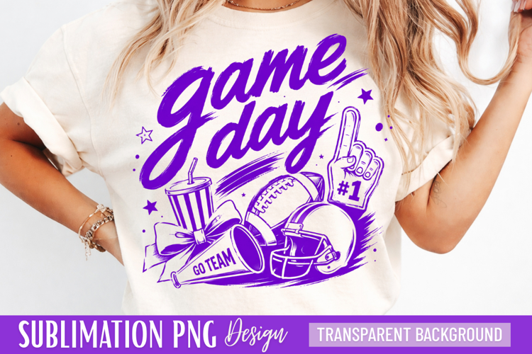 game day png, purple game day, football game day, sports mom