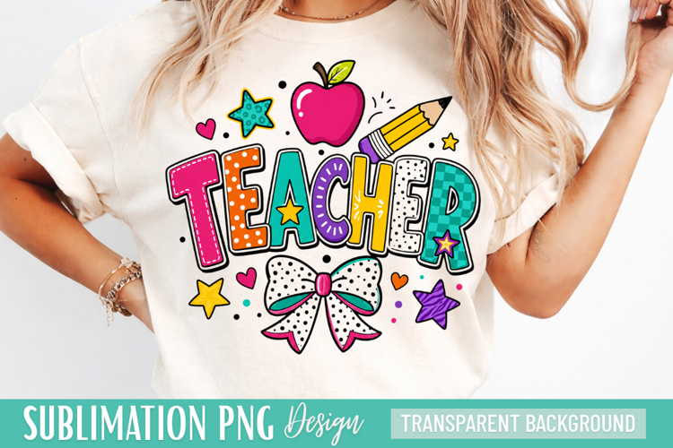 teacher png, colorful teacher png, teacher shirt design